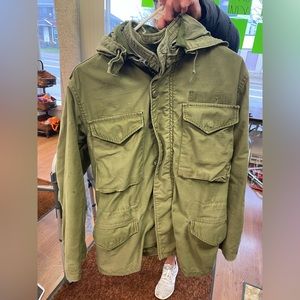 Vintage US ARMY M-65 Cold Weather Field Military Coat Jacket SMALL, Vietnam